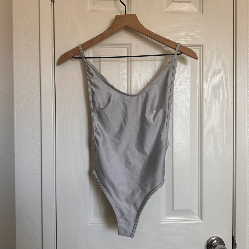 South Beach Chic Silver Women's One-Piece Swimsuit